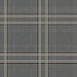 Ronald Redding Country Club Plaid Faux Linen Wallpaper - Charcoal - York - 4211-83565
