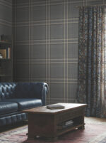 Ronald Redding Country Club Plaid Faux Linen Wallpaper - Charcoal - York - 4211-83565 - Image 4