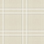 Ronald Redding Country Club Plaid Faux Linen Wallpaper - Beige - York - 4211-83566