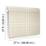 Ronald Redding Country Club Plaid Faux Linen Wallpaper - Beige - York - 4211-83566 - Image 6