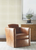 Ronald Redding Country Club Plaid Faux Linen Wallpaper - Beige - York - 4211-83566 - Image 4