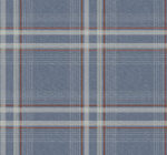 Ronald Redding Country Club Plaid Faux Linen Wallpaper - Denim - York - 4211-83567