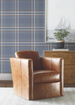 Ronald Redding Country Club Plaid Faux Linen Wallpaper - Denim - York - 4211-83567 - Image 4