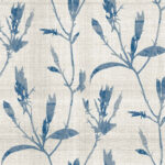 Banyu Monochromatic Plant Stems and Flowers  Wallpaper - Type II 20 Oz. Vinyl - Ocean - Wallquest - AG60602