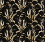 Padma Plant with Leaves Wallpaper - Type II 20 Oz. Vinyl - Warm Black - Wallquest - AG60700
