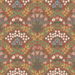 Rifle Paper Bramble Floral Wallpaper - Rust, Green - York - RP7320