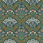 Rifle Paper Bramble Floral Wallpaper - Emerald, Gold - York - RP7322