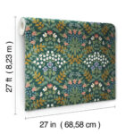 Rifle Paper Bramble Floral Wallpaper - Emerald, Gold - York - RP7322 - Image 6