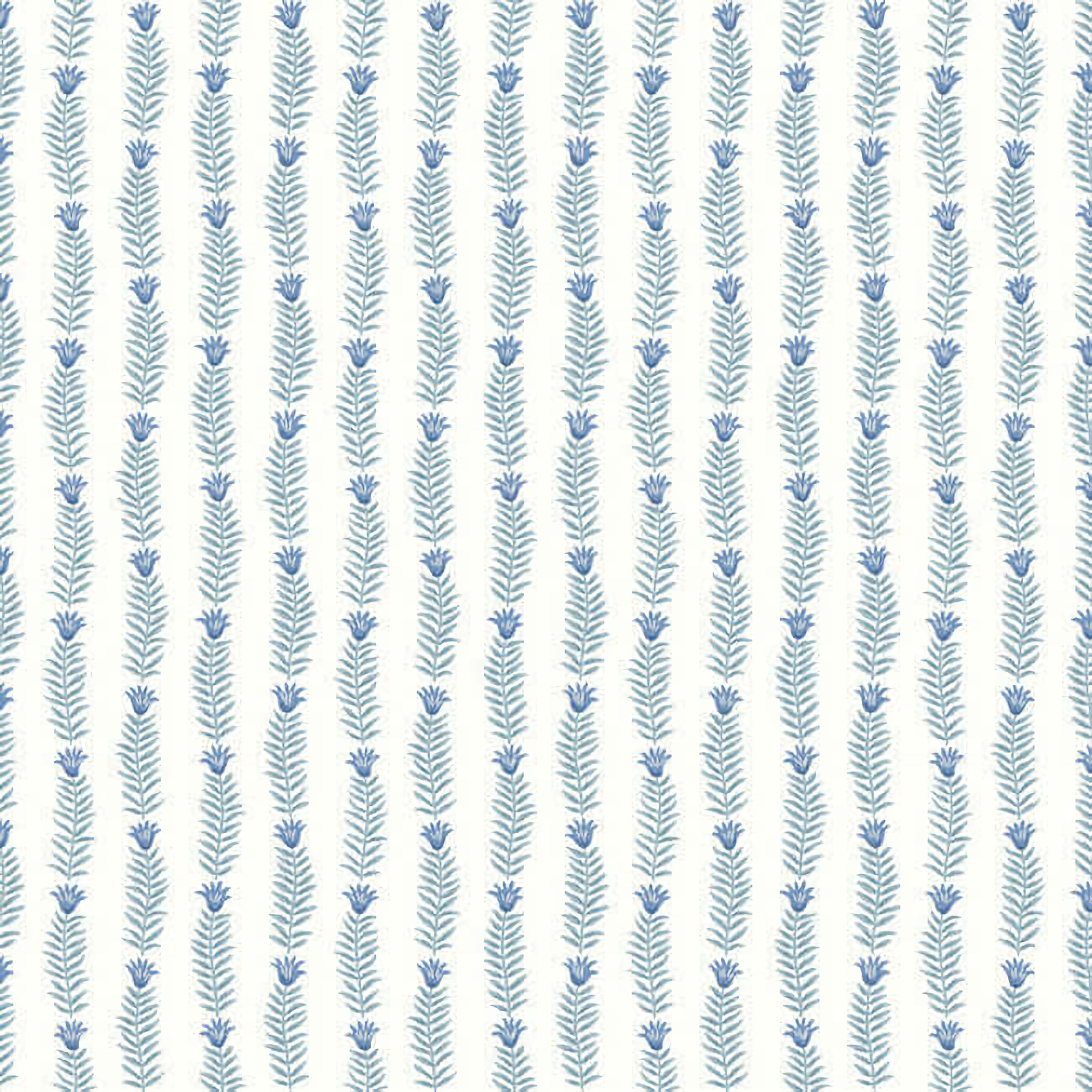 RP7341 Rifle Paper Eden Small Floral Sprig Stripe Wallpaper - Indigos - York - RP7341 - Image 1
