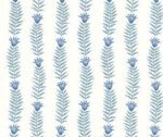Rifle Paper Eden Small Floral Sprig Stripe Wallpaper - Indigos - York - RP7341 - Image 3