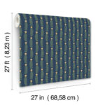 Rifle Paper Eden Small Floral Sprig Stripe Wallpaper - Navy, Green - York - RP7342 - Image 6