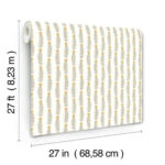 Rifle Paper Eden Small Floral Sprig Stripe Wallpaper - Off-White, Gold - York - RP7343 - Image 6