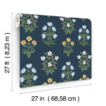 Rifle Paper Mughal Rose Wallpaper - Blue, Purple - York - RP7351 - Image 6