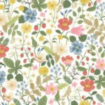 Rifle Paper Strawberry Fields Wallpaper - White, Red - York - RP7354