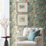 Rifle Paper Strawberry Fields Wallpaper - Mint, Pink - York - RP7356 - Image 4