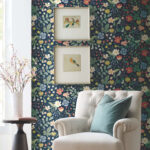 Rifle Paper Strawberry Fields Wallpaper - Navy, Pink - York - RP7358 - Image 4