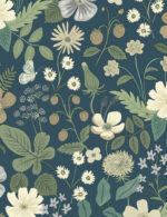 Rifle Paper Strawberry Fields Wallpaper - Navy, Green - York - RP7359 - Image 3