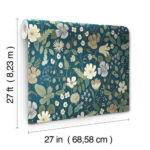 Rifle Paper Strawberry Fields Wallpaper - Navy, Green - York - RP7359 - Image 6