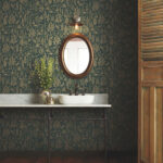 Rifle Paper Menagerie Peacock Toile Wallpaper - Emerald, Metallic Gold - York - RP7373 - Image 4