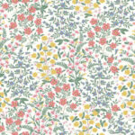 Rifle Paper Wildwood Garden Floral Wallpaper - White, Pink, Multi - York - RP7377
