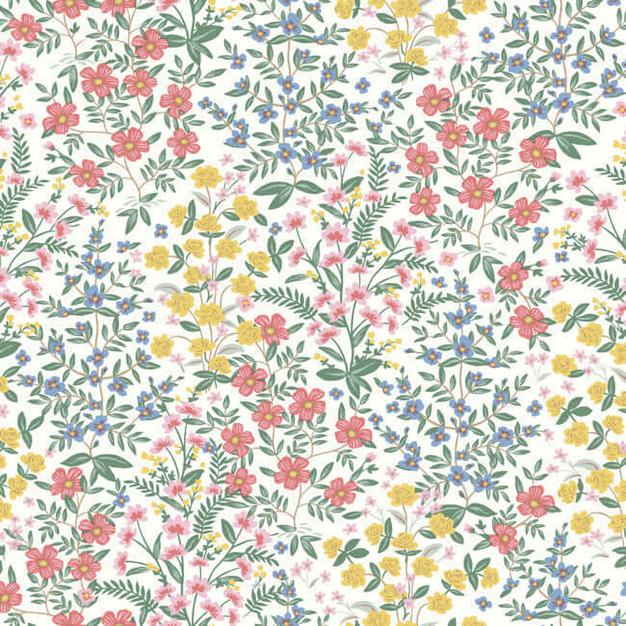 RP7377 Rifle Paper Wildwood Garden Floral Wallpaper - White, Pink, Multi - York - RP7377 - Image 1