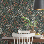 Rifle Paper Wildwood Garden Floral Wallpaper - Black, Red - York - RP7378 - Image 4