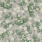 Rifle Paper Cornflower Wallpaper - Gray, Green - York - RP7383