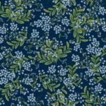 Rifle Paper Cornflower Wallpaper - Navy, Green - York - RP7385