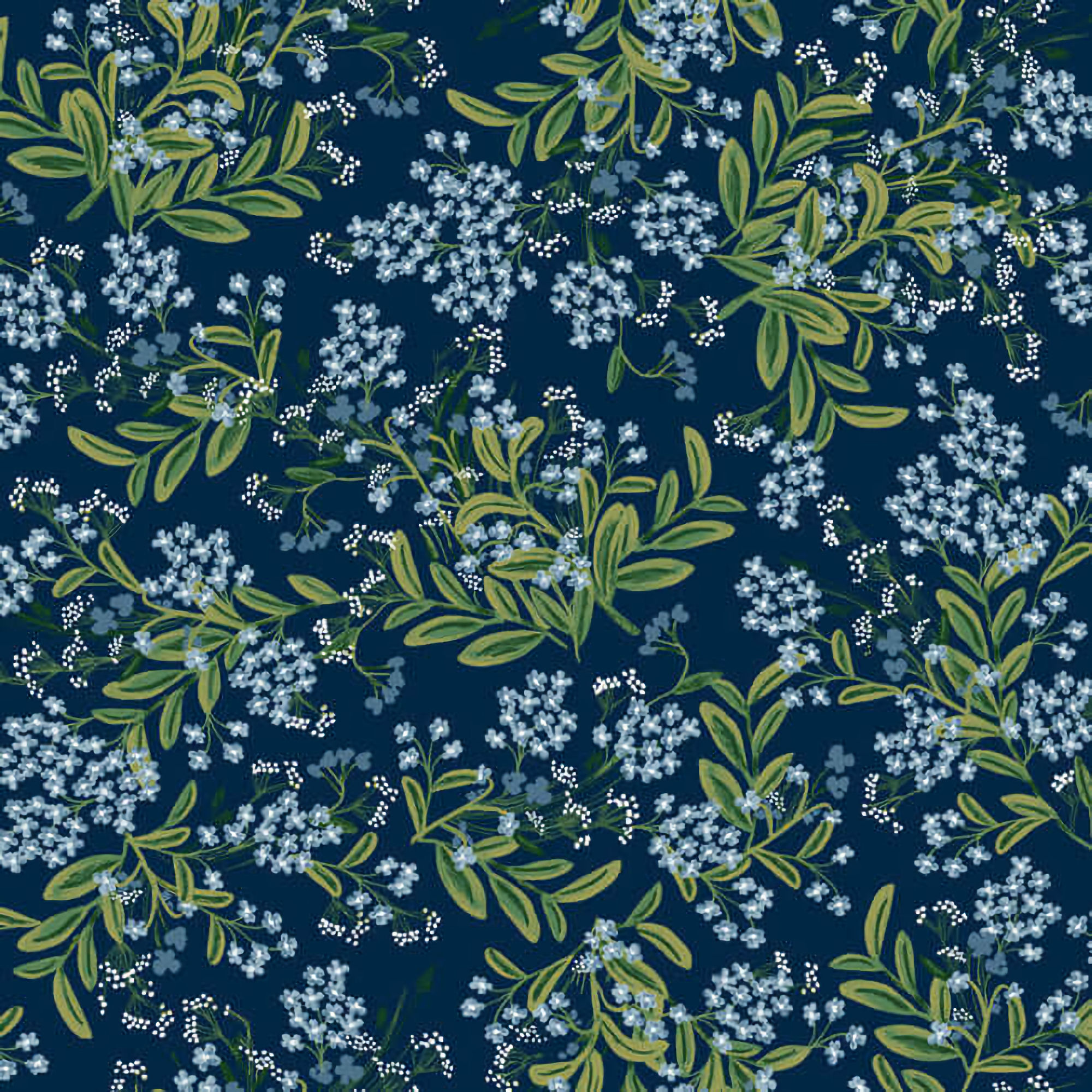 RP7385 Rifle Paper Cornflower Wallpaper - Navy, Green - York - RP7385 - Image 1