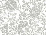 Rifle Paper Pomegranate and Leaves Toile Wallpaper - White, Metallic Silver - York - RP7387 - Image 3