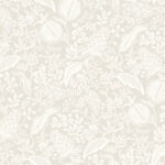 Rifle Paper Pomegranate and Leaves Toile Wallpaper - White, Beige - York - RP7388