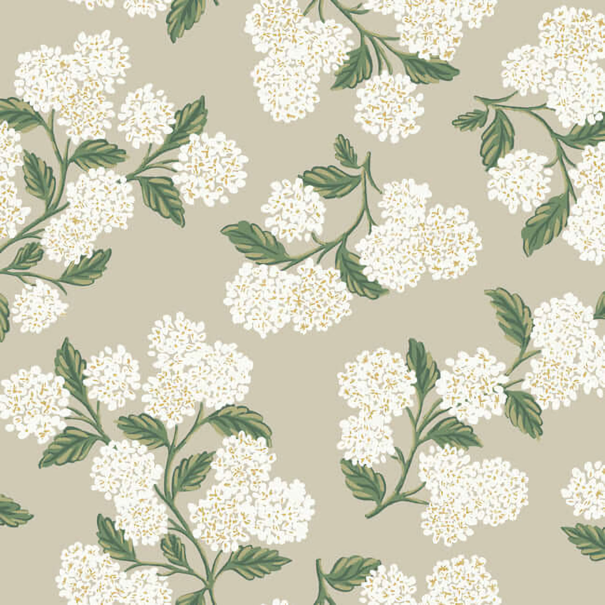 RP7394 Rifle Paper Hydrangea Wallpaper - White, Linen - York - RP7394 - Image 1