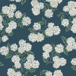 Rifle Paper Hydrangea Wallpaper - Off-White, Blue - York - RP7395