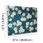 Rifle Paper Hydrangea Wallpaper - Off-White, Blue - York - RP7395 - Image 6