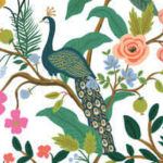 Rifle Paper Peacock Floral Wallpaper Mural - White, Multi - York - RP7397M - Image 3