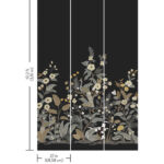 Rifle Paper Peacock Floral Wallpaper Mural - Black, Neutrals - York - RP7399M - Image 5