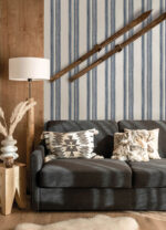 Yellowstone Loom Spun Stripe Wallpaper - Indigo - York - 4142-72600 - Image 4