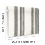 Yellowstone Loom Spun Stripe Wallpaper - Charcoal - York - 4142-72601 - Image 6