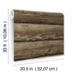 Yellowstone Bunkhouse Logs Wallpaper - Mahogany  - York - 4142-72616 - Image 6