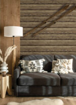 Yellowstone Bunkhouse Logs Wallpaper - Mahogany  - York - 4142-72616 - Image 4