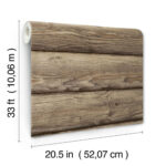 Yellowstone Bunkhouse Logs Wallpaper - Chestnut  - York - 4142-72618 - Image 6