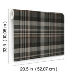 Yellowstone Dutton Plaid Wallpaper - Charcoal  - York - 4142-72632 - Image 6
