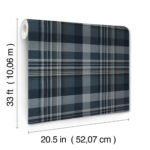 Yellowstone Dutton Plaid Wallpaper - Indigo  - York - 4142-72635 - Image 6
