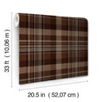 Yellowstone Dutton Plaid Wallpaper - Rust  - York - 4142-72636 - Image 6