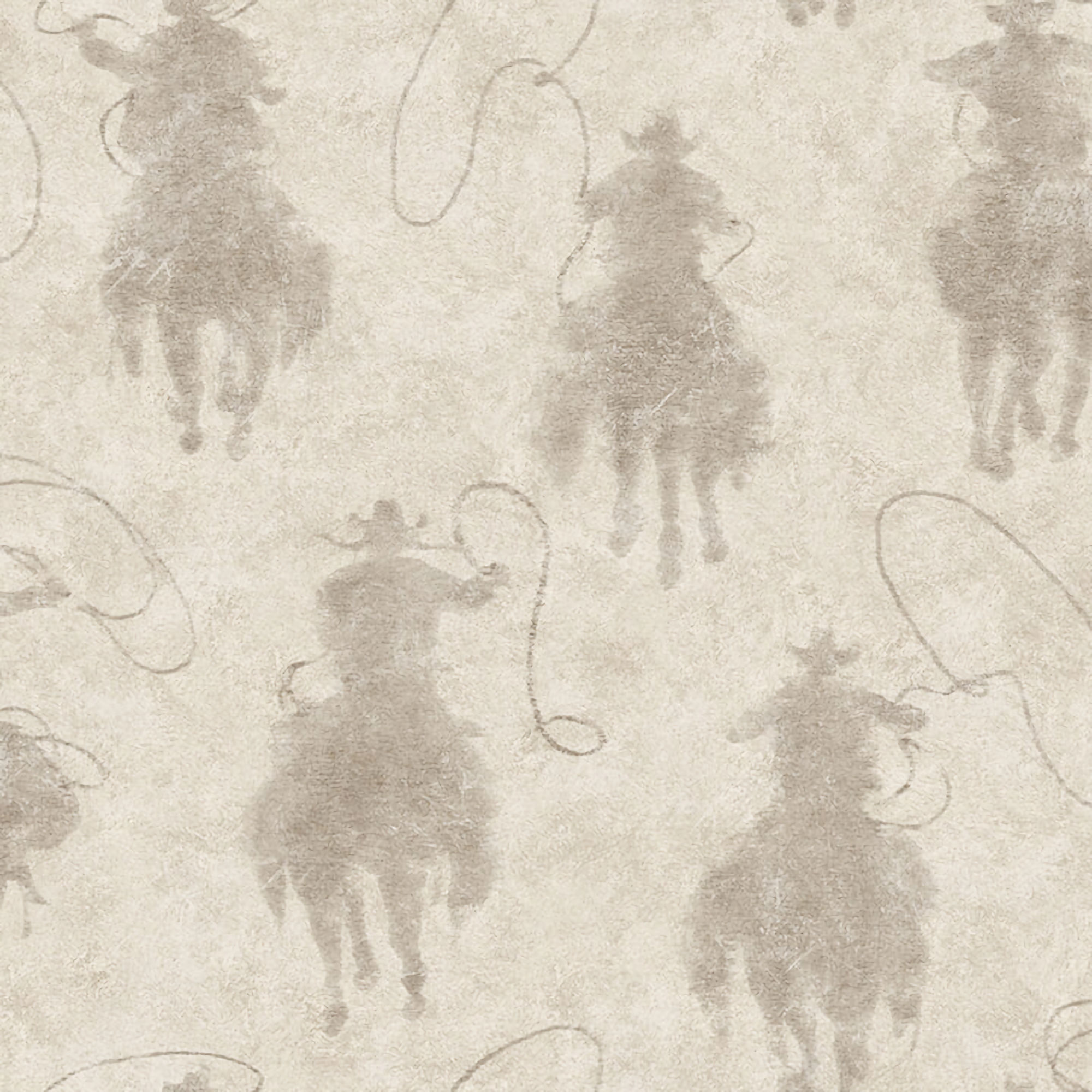 4142-72638 Yellowstone Stockman Cowboy Silhouette Wallpaper - Light Grey - York - 4142-72638 - Image 1