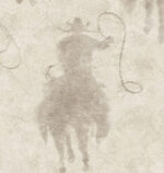 Yellowstone Stockman Cowboy Silhouette Wallpaper - Light Grey  - York - 4142-72638 - Image 3
