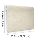 Yellowstone Plaited Faux Grasscloth Wallpaper - Light Grey  - York - 4142-72655 - Image 6