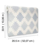 Yellowstone Stitched Heirloom Wallpaper - Indigo - York - 4142-72663 - Image 6