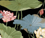 Daisy Bennet - Lotus Flowers Wallpaper - Black - Wallquest - DB50320 - Image 3