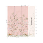 Daisy Bennet - Lake Forest Animals and Florals Wallpaper Mural - Blush, Multi - Wallquest - DB51001M - Image 4